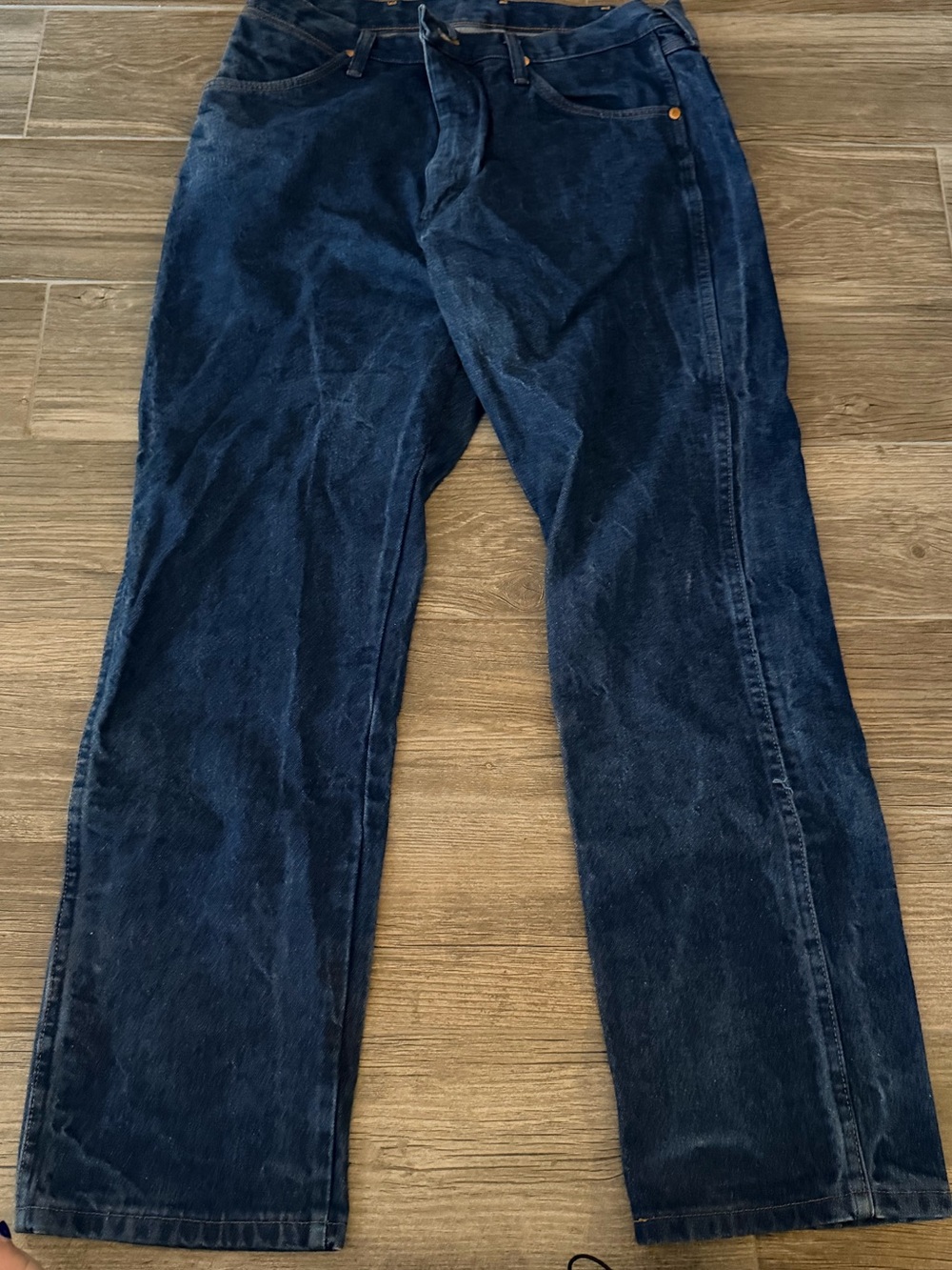 Wrangler Men's Navy Blue Corduroy Pants - Straight Leg